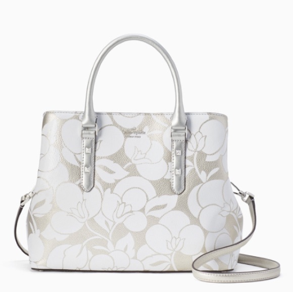 kate spade Handbags - Kate Spade Larchmont Ave Metallic Floral Satchel